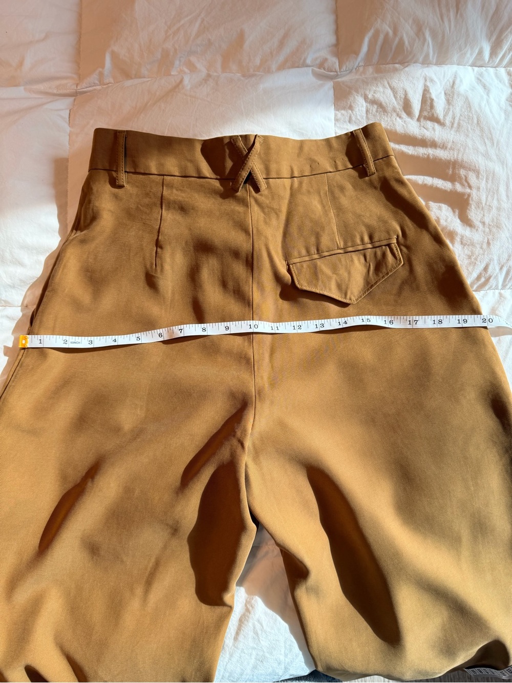 Banana Republic Olive-Tan Wide-Leg Pleated Chinos - Picture 11 of 14